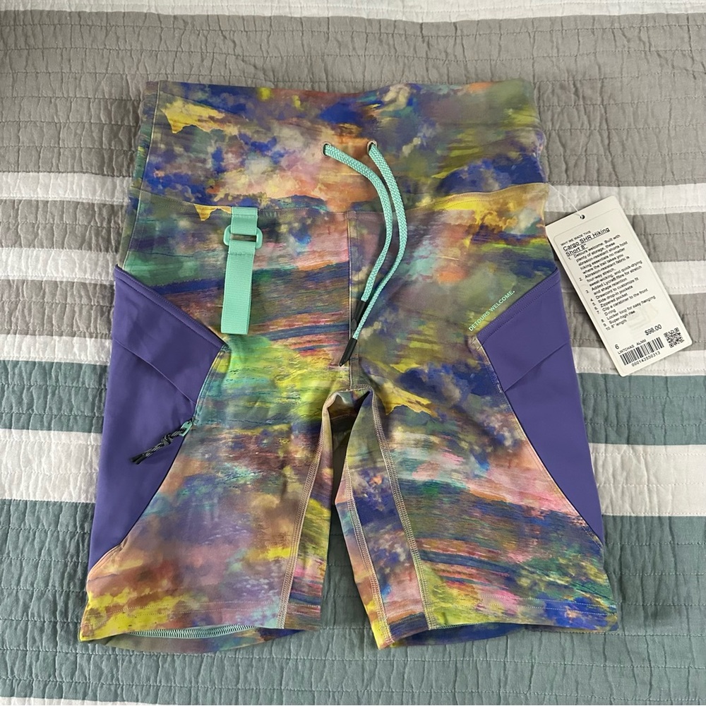 Lululemon Cargo Super-High-Rise Hiking Short 8" Altered Nature Multi 8 Purple
